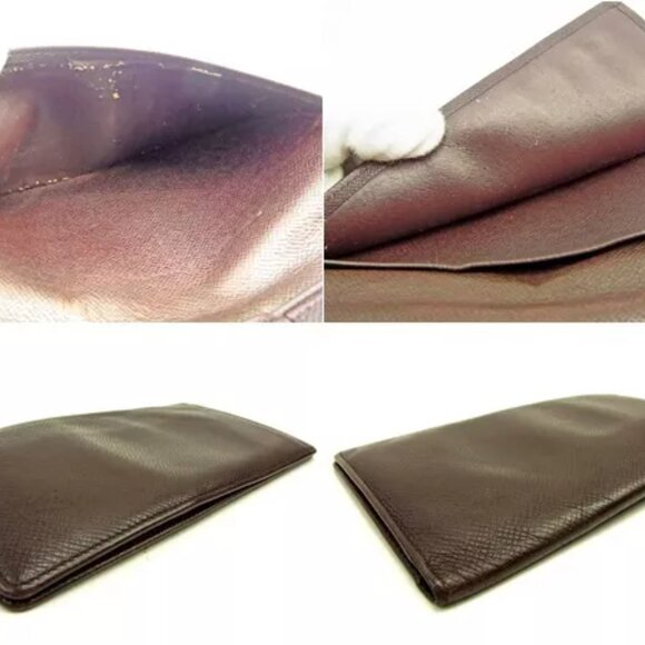 Louis Vuitton Purse Taiga Brown Woman unisex Authentic Used - Picture 4 of 6